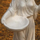 Garden Outdoor Nymph Statue Girl Maid Statue 40 Inch with Birdbath Bird Bath Bowl Magnesium Oxide Sculpture Patio Yard Lawn Decor Ivory by GreenHaven Gardens