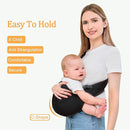 Baby Sling Carrier,Baby Carrier Newborn to Toddler,Toddler Carrier,Portable Lightweight & Spreadable Shoulder Straps(Black) by TinyTreasures Baby Boutique