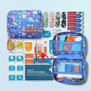 EVERLIT Mini Rescue Pack | 105 Medical Essentials Organized in Portable Storage Bag | Pocket Size Kids First Aid Kit with D Ring | Small Family-Friendly Travel Medical Kit (Playground) by TinyTreasures Baby Boutique