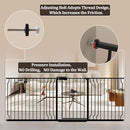 WAOWAO Baby Gate 85.83-95.24" Extra Wide Pressure Mounted Walk Through Swing Auto Close Safety Black Metal Toddler Kids Child Dog Pet Puppy for Stairs,Doorways,Kitchen by TinyTreasures Baby Boutique