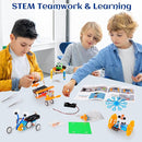 STEM Robotics Kit 6 Set Science Experiments Project Activities Toys for Kids 6-8 8-12 Engineering Building Electronic Motor Robot Kid Craft Boy Girl 5+ 6 7 8 9 10 12 Year Old Gift Summer Outdoor Toy by TinyTreasures Baby Boutique