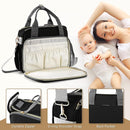 GOGOSO Crossbody Small Diaper Bag, Cute Mini Baby Diaper Tote Bags with Insulated Pockets for Traveling Outdoor Parent, Black by TinyTreasures Baby Boutique