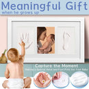 Baby Clay Hand and Footprint Kit, Newborn Keepsake Frame, Personalized Baby Gifts for New Mom Nursery Decor, Baby First Christmas Gifts for Girls Boys Baby Shower Gifts by TinyTreasures Baby Boutique