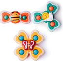 LiKee Strong Suction Cup Fidget Rotating Sensory Bath Toys for Baby 12 18 Months Airplane Car Travel Table & Window Toys for 1 2 Years Old Toddler Boys and Girls by TinyTreasures Baby Boutique