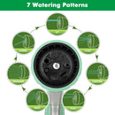RESTMO Garden Hose Nozzle, Heavy Duty Metal Water Hose Nozzle with 7 Adjustable Spray Patterns, High Pressure Hand Sprayer with Flow Control, Best for Watering Plant & Lawn, Washing Car & Pet, Cyan by GreenHaven Gardens