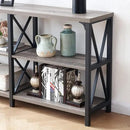 LVB Rustic Sofa Table, Farmhouse Console Table for Living Room, Hallway entryway Table with Storage, Entry Table for Foyer, Light Grey Oak, 55 Inch by CozyNest Decor
