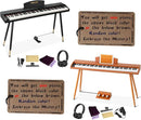 Digital Piano Keyboard 88 Key Semi-Weighted for Beginners,Full Size Electric Piano with Stand,Triple Pedal,Adapter,Sheet Music Stand,Headphone,USB-MIDI Compatible,Wood Brown or black by TinyTreasures Baby Boutique