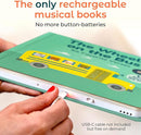 Calis Books The Wheels on The Bus Book | New Rechargeable Musical Book, No More Batteries | Books for 1 Year Old | Wheels on The Bus Toy | Musical Book for Toddlers 1-3 | Musical Toy for Toddlers by TinyTreasures Baby Boutique