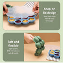 Baby Food Storage Container 2 Pack Silicone Freezer Tray Breast Milk Molds for Homemade Baby Food, Fruit Purees, Vegetable - Keep Your Baby's Meals Fresh and Safe (Matte Blue + Green) by TinyTreasures Baby Boutique