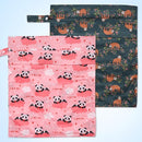 2pcs Travel Waterproof Laundry Bag, Cloth Diaper Wet Dry Bags with Handle & 2 Zipper Pockets, Reusable Washable Dirty Clothes Bag for Baby Adult Travelling Hanging, Bathing Beach Pool Daycare by TinyTreasures Baby Boutique