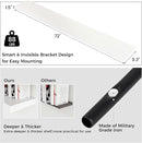 Floating Shelves for Wall, Large Wall Mounted Shelves with Invisible Brackets, Long Wood Floating Shelf for Living Room, Bedroom, Kitchen, (White, 72" W x 9" D x 1.5" H) by TinyTreasures Baby Boutique
