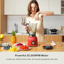 Professional Blender | 8-Cup Big Capacity | Powerful 25,000RPM Motor | Perfect for Smoothies, Shakes, and Frozen Drinks | BPA-Free & Dishwasher-Safe | Red by TinyTreasures Baby Boutique