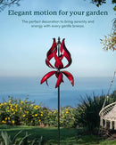 Yard Garden Wind Spinners - Large Outdoor Metal Wind Spinners with Stake, Yard Art Lawn Garden Decor (19" W x 87" H) by CozyNest Decor