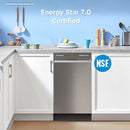 Midea MDF18A1AST Built-in Dishwasher with 8 Place Settings, 6 Washing Programs, Stainless Steel Tub, Heated Dry, Energy Star by TinyTreasures Baby Boutique