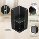 Tall Planters 26 Inch Square Metal Plant Pot with Removable Insert Shelf and Drainage-Modern Tall Black Planters for Indoor & Outdoor-Front Porch,Patio,Garden (14" L X 26" H) by CozyNest Decor