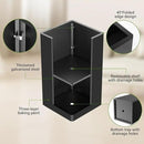 Modern Metal Planter Black – 28” Tall with Removable Insert Shelf | Heavy-Duty Outdoor & Indoor Planter Box for Patio, Porch, Garden (14x14x28in) by CozyNest Decor