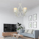 3 in 1 Lighting Chandelier, Metal Wall Sconce Set of 2, Table Centerpiece for Indoor or Outdoor, Chain and Candles Included, White by GreenHaven Gardens