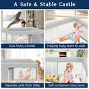 Baby Playpen with Mat, 50x50 inch Playpen for Babies and Toddlers with Mat, Baby Playard Safety Fence Active Center for Indoor by TinyTreasures Baby Boutique