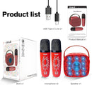 Mini Karaoke Machine for Kids Birthday Gifts 4 5 6 7 8 9 10 11 12 Year Old Girl Boy Singing Electronic Toys Bluetooth Speaker with 2 Wireless Mics Fun Voice and LED Lights Christmas Party by TinyTreasures Baby Boutique