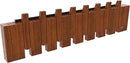 Wall Mounted Piano Key Hanger | Flip Style Hook | Entrance Wall Art Hook, Made of Oak Wood (3 Times Painted, 4 Times Polished) (LED Walnut, 8Hooks) by CozyNest Decor