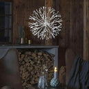 Christmas led Sparkle Ball Hanging Outdoor décorations -Haning Twig Ball,Snowflake Ornament Lights Indoor Outdoor Festive Holiday Décor 24Inch (Cool White) by CozyNest Decor