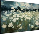 SIGNWIN 36"x46" Extra Large Framed Wall Art White Wildflower Field in Impressionist Style, Soft Floral Landscape for Home Living Room Bedroom Decor (Frame Assembly Required) by CozyNest Decor
