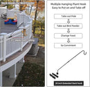 Deck Hook Railing Mount-Deck Railing Plant Hanger Outdoor，Metal Bird Feeder Hanger for Deck Railing,Fence Shepherds Hooks Pole Bracket for Hanging Hummingbird Feeder,Planter,Flower Baskets by GreenHaven Gardens