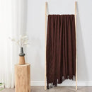 inhand Knitted Throw Blankets for Couch and Bed, Soft Cozy Knit Blanket with Tassel, Diamond Brown Lightweight Decorative Blankets and Throws, Farmhouse Warm Woven Blanket for Men and Women, 60"x80" by CozyNest Decor