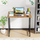 PayLessHere | 32 Inch Computer Desk | Brown | Office Desk with Metal Frame, Adjustable Feet | Water-Resistant, Scratchproof Surface | Sturdy Writing Table for Home Office or Study | Pack of 2 by CozyNest Decor