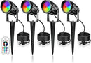 Christmas Spotlight Outdoor 12W RGBW LED Color Changing Landscape Lights with Remote Control 120V Waterproof Plug in Spot Lights outdoor Landscape Light for Tree Yard Garden Christmas, 4 Packs by GreenHaven Gardens