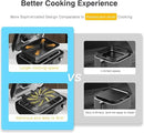 Indoor Grill and Air Fryer Combo with Ceramic Accessories, 7-IN-1 Digital Display, 5.2 QT Electric Smokeless, 500°F Max, Large View Window, Roast, Bake & Dehydrate, Adjustable Temps, Easy Clean by CozyNest Decor