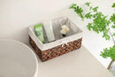 Rectangular Woven Seagrass Storage Bins with Handle,Kingwillow. (water hyacinth, Small) by GreenHaven Gardens