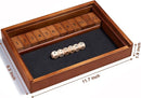 VAMSLOVE Shut The Box Dice Game Wooden Board Table Math Game for 2 Players and Up, 12 Numbers Close The Box with 6 Dice for Kids Adults Family (Instructions Included) by TinyTreasures Baby Boutique