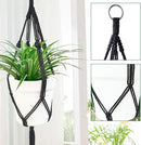 Belit 2 Pack Double Macrame Plant Hangers 2 Tier Hanging Planter Basket Decorative Flower Pot Holder Rope for Indoor Outdoor Home Decor 51 Inch, Black by GreenHaven Gardens