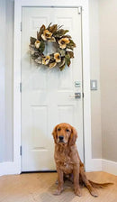 Admired By Nature 24" Magnolia Pine for Home Office Front Door Wreath, Wall Hanging Arrangement Decoration by CozyNest Decor