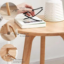 100% Solid Oak Round Side Table Set of 2, Small Bedside Table for Small Spaces, Living Room End Table with Stable Frame, Modern Nightstand for Bedroom Couch(Natural, 17.71" D x 19.68" H) by CozyNest Decor