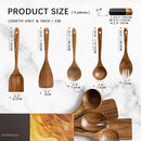 Wooden Spoons for Cooking, Nonstick Cooking Utensil Set with 5 Piece Acacia Wooden Spatulas and Spoons for Cooking, Terrific for Everyday Kitchen Tasks by CozyNest Decor