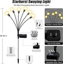 Solar Garden Lights Outdoor, 10 Pack 60LED Waterproof Solar Powered Lights for Yard Pathway Patio, Swaying Lawn Decor as Gardening Gifts for Women Holiday by CozyNest Decor