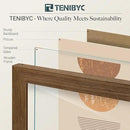 16x20 Picture Frame Set of 3 - Brown Woodgrain, Wood Poster Frame, HD Tempered Glass, Wall Gallery Hanging by CozyNest Decor