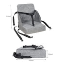Toddler Booster Seat for Dining Table HOSEASCA 12.6x3.34 Inch Portable High Chair for Travel, Compact Lightweight Travel Booster Seat with Adjustable Straps for Baby by TinyTreasures Baby Boutique