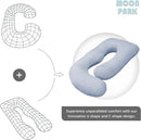 MOON PARK Pregnancy Pillows for Sleeping - U Shaped Full Body Maternity Pillow with Removable Cover - Support for Back, Legs, Belly, HIPS - 65 Inch - Grey by TinyTreasures Baby Boutique