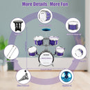 M SANMERSEN Kids Toys Jazz Drum Set - Upgraded Rock Drum Kit with Stool Musical Instruments Educational Birthday Christmas Toys Gifts for Toddlers Child Boys Girls Aged 3 4 5 6 7 8 Year Old by TinyTreasures Baby Boutique