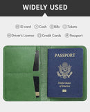 ALLIVE Passport Holder for Travel Women Men,Genuine Leather Passport Cover Wallet,Travel Must Haves Airport Essentials Travel Gifts Green by TinyTreasures Baby Boutique
