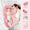 Baby Lounger - Infant Lounger for Newborn 0-24 Months, Breathable & Soft Baby Lounger Cover, Portable Infant Lounger for Home and Travel, Babies Essentials Gifts - Pink by TinyTreasures Baby Boutique