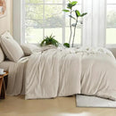 Litanika Comforters Tannish Grey Twin Size, 2 Pieces Lightweight Solid Bedding Set & Collections, All Season Fluffy Bed Set (66x90In Comforter & 1 Pillowcase) by CozyNest Decor