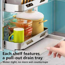 Dish Drying Rack with Drain Board - Rustproof Stainless Steel Dish Rack with Utensil Holder,Dish Racks for Kitchen Counter Over Sink,Over-Sink Drying Rack(Countertop,Third Floor) by CozyNest Decor