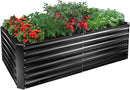 EDOSTORY Metal Raised Bed Garden Bed Kit, 6x3x2ft Tall Galvanized Planter Raised Garden Boxes Outdoor, Large Metal Raised Garden Beds for Flowers, Vegetables, Herbs by CozyNest Decor