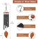 Memorial Sympathy Wind Chimes, Sympathy Gift Baskets in Memory of a Loved One Mother Father for Memorial/Bereavement/Condolence, 30" Wooden by CozyNest Decor