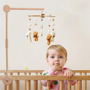 Wooden Crib Mobile Arm | Crib Mobile Holder | Nursery Mobile Hanger Cartoon Bear | Rotatable Height Adjustable Hanging Fits Wide or Thick Railings Baby Shower Gift Nursery Decoration by TinyTreasures Baby Boutique
