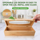 Individual Storage Bag Organizer for Kitchen Drawer, Bamboo with Foil and Plastic Wrap Organizer for Kitchen Organizers and Storage, for Gallon, Quart, Sandwich, Snack by CozyNest Decor